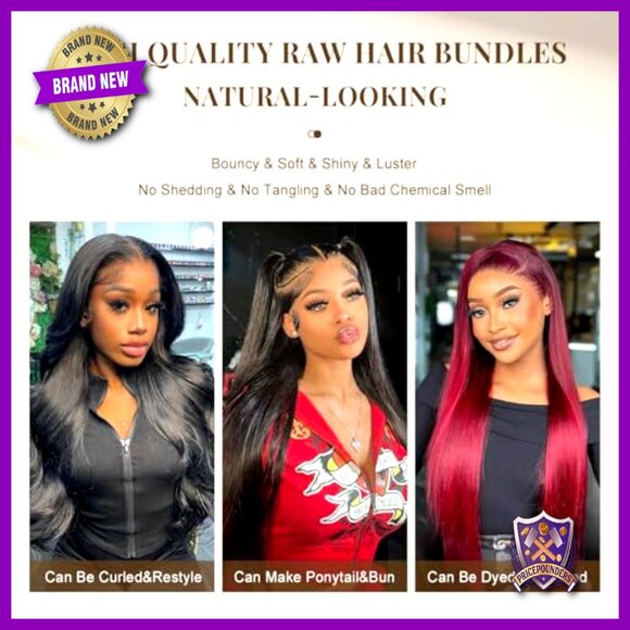 12A Brazilian Virgin Hair Extensions 4 Bundles Straight 22-28 Inch main image 4